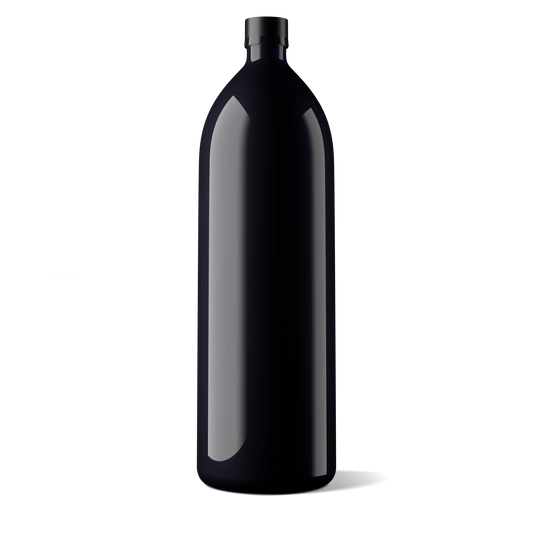 Botella de agua Miron de 1000 ml con tapón de rosca de aluminio negro