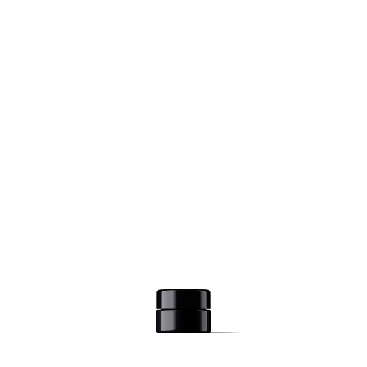 Tarro cosmético Miron de 5 ml con tapa negra