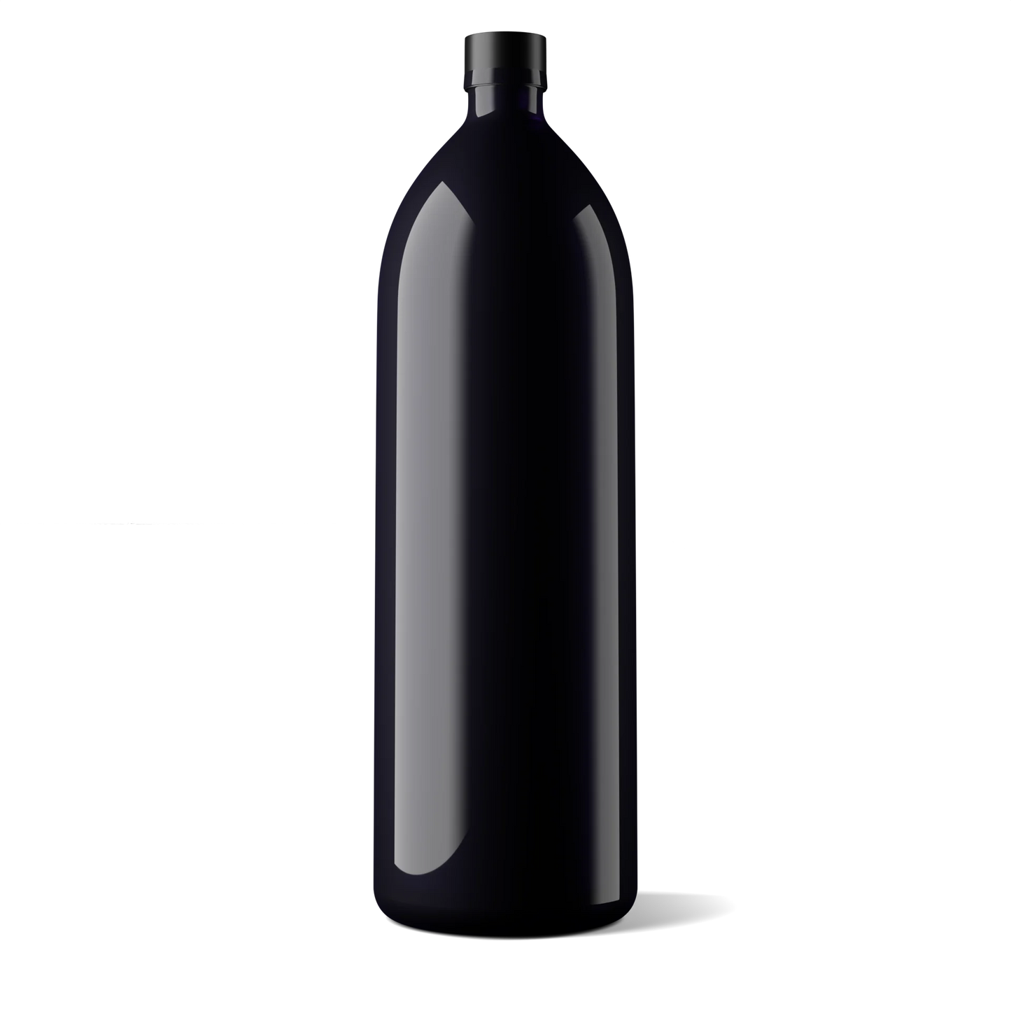 Botella de agua Miron de 1000 ml con tapón de rosca de aluminio negro