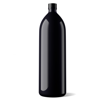 Botella de agua Miron de 1000 ml con tapón de rosca de aluminio negro