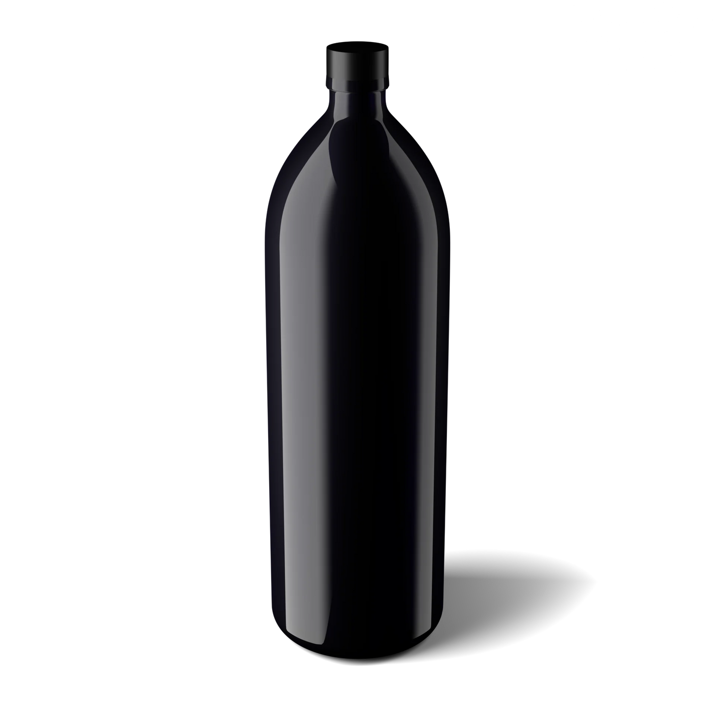 Botella de agua Miron de 1000 ml con tapón de rosca de aluminio negro