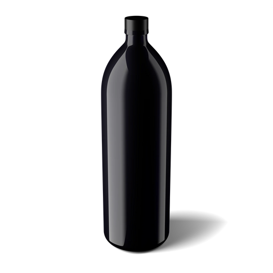 Botella de agua Miron de 1000 ml con tapón de rosca de aluminio negro