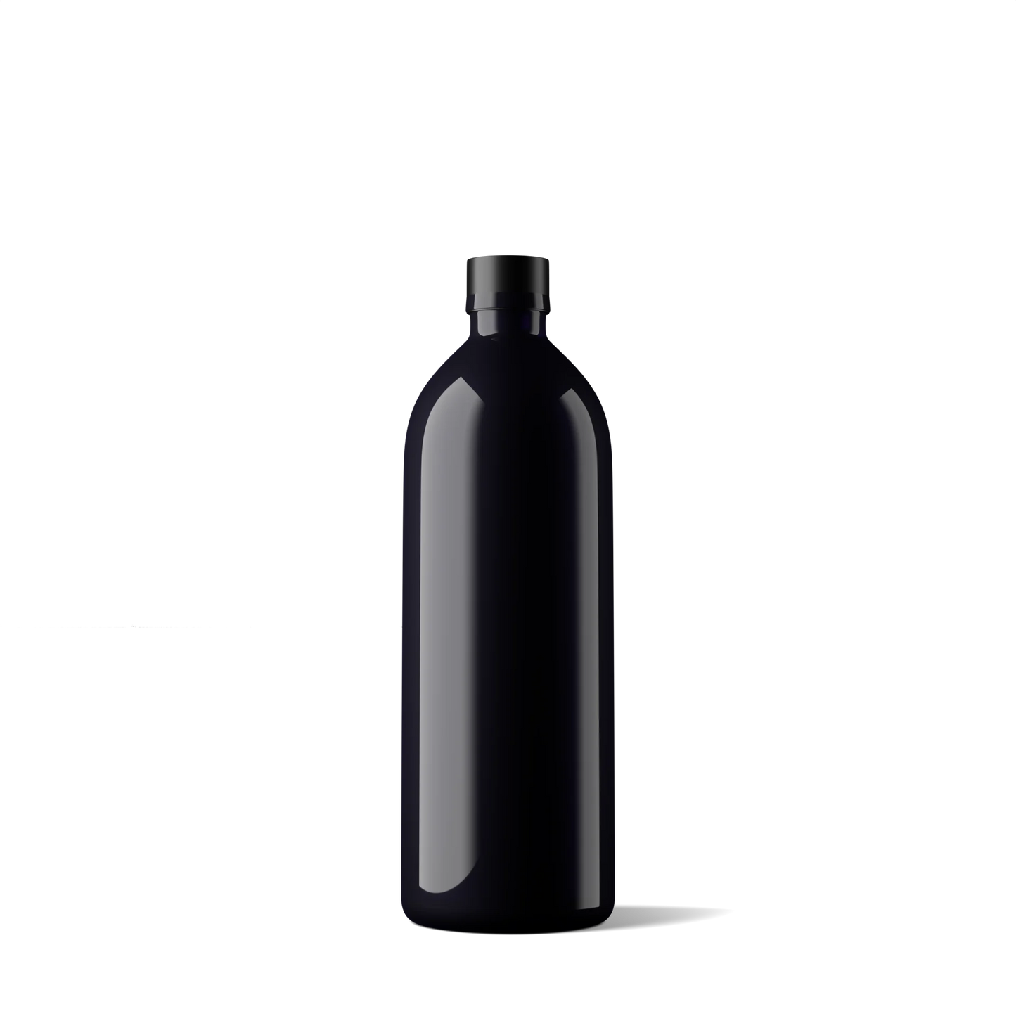 Botella de agua Miron de 500 ml con tapón de rosca de aluminio negro
