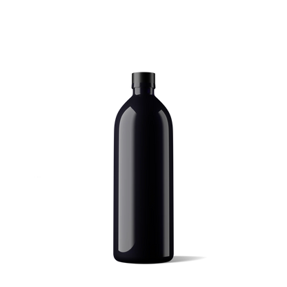 Botella de agua Miron de 500 ml con tapón de rosca de aluminio negro