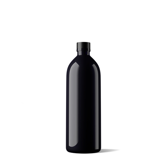 Botella de agua Miron de 500 ml con tapón de rosca de aluminio negro