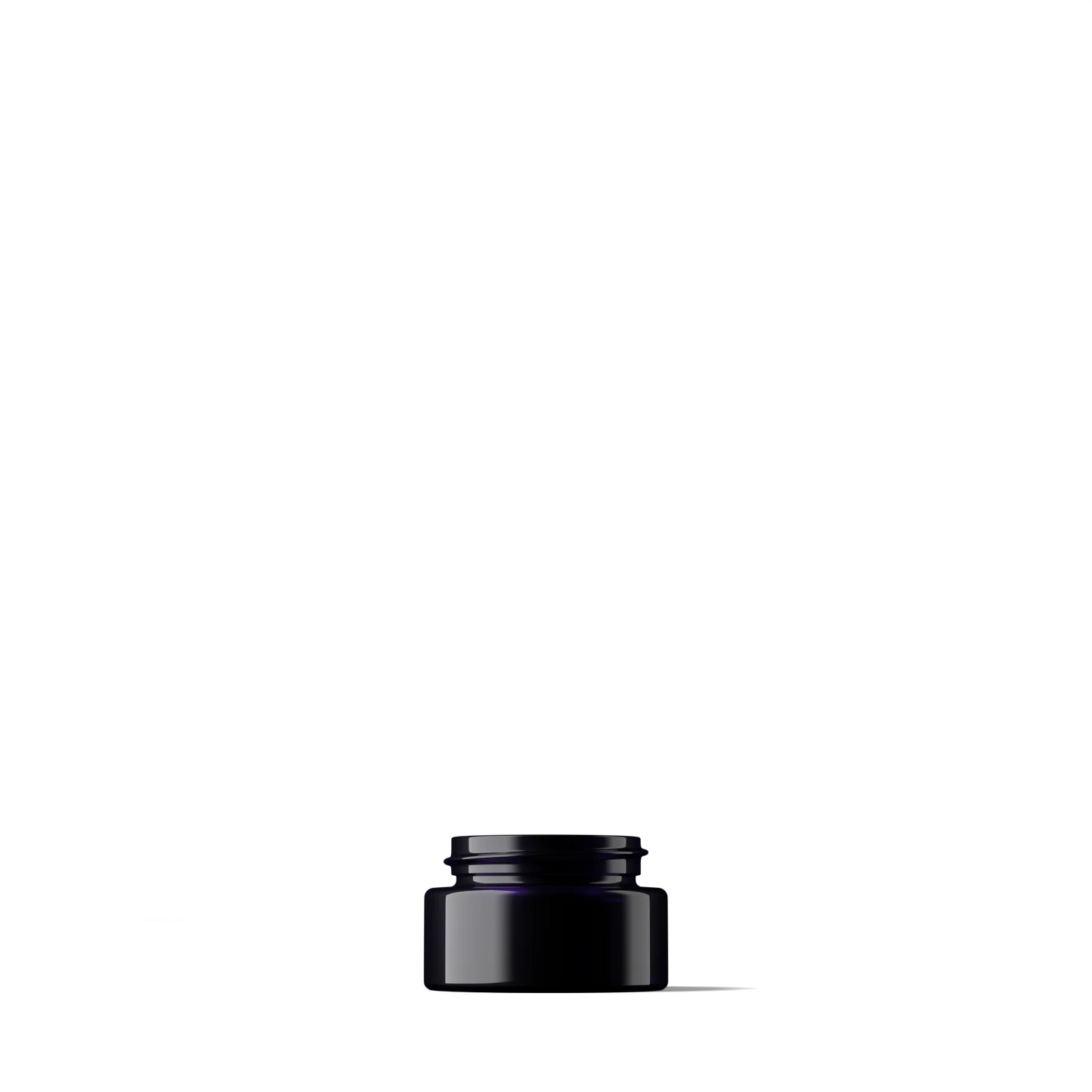 Tarro cosmético Miron de 5 ml con tapa negra a prueba de niños
