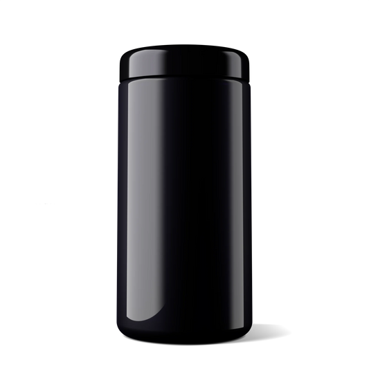 Tarro Miron De Cuello Ancho Con Tapa Negra 1000 ml