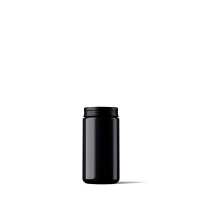 100 ml Miron Weithalsglas mit schwarzem Deckel