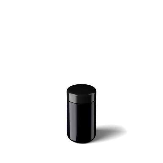 Tarro Miron De Cuello Ancho Con Tapa Negra 150 ml