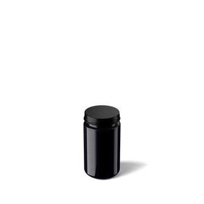 150 ml Miron Weithalsglas mit schwarzem Deckel