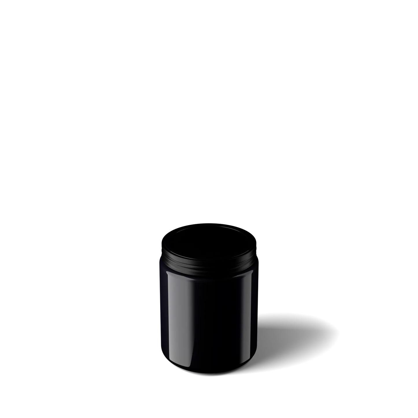 250 ml Miron Weithalsglas mit schwarzem Deckel