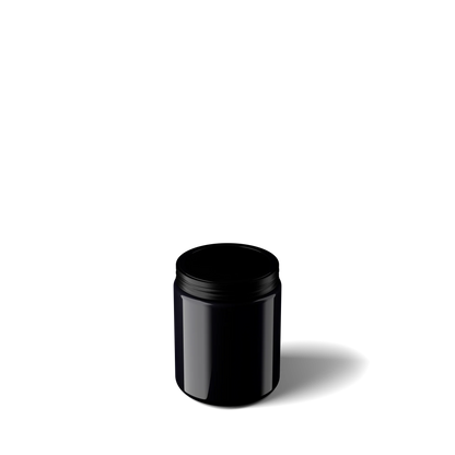 250 ml Miron Weithalsglas mit schwarzem Deckel